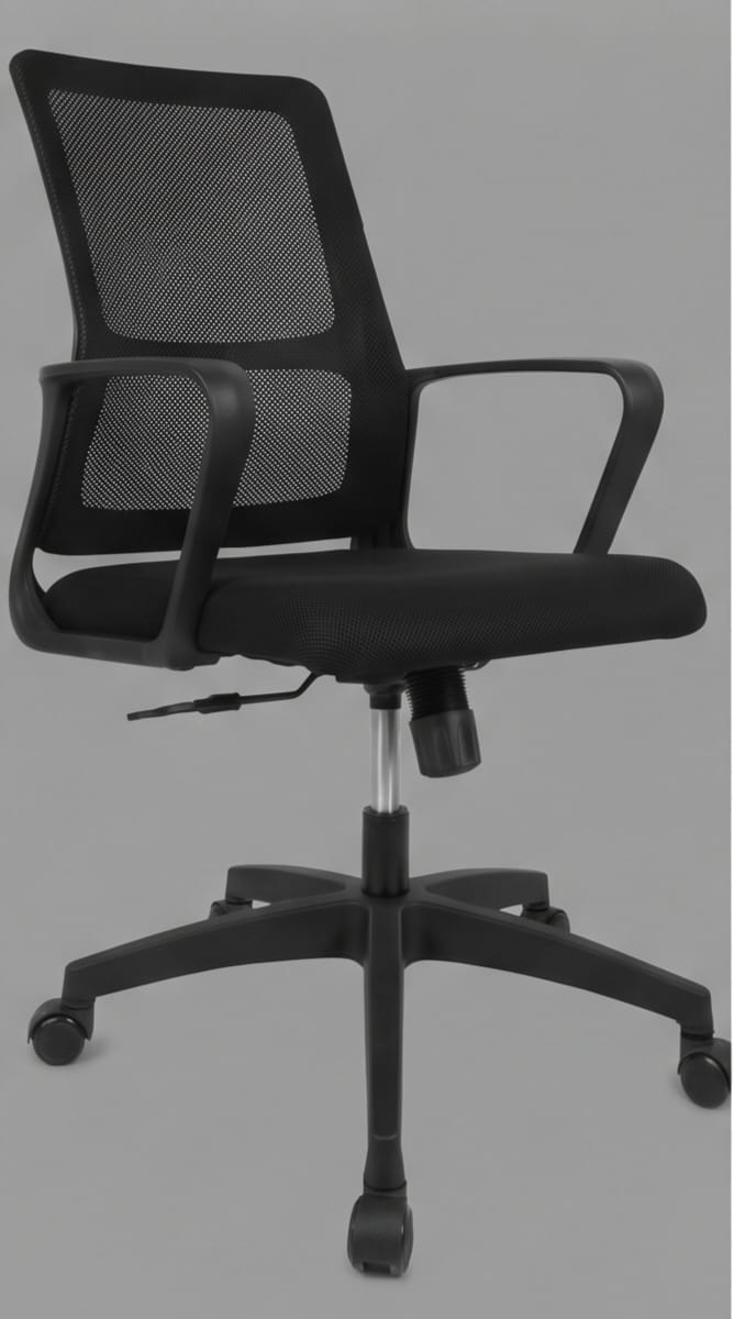 Ergonomic Black Mesh Office Chair with Armrests