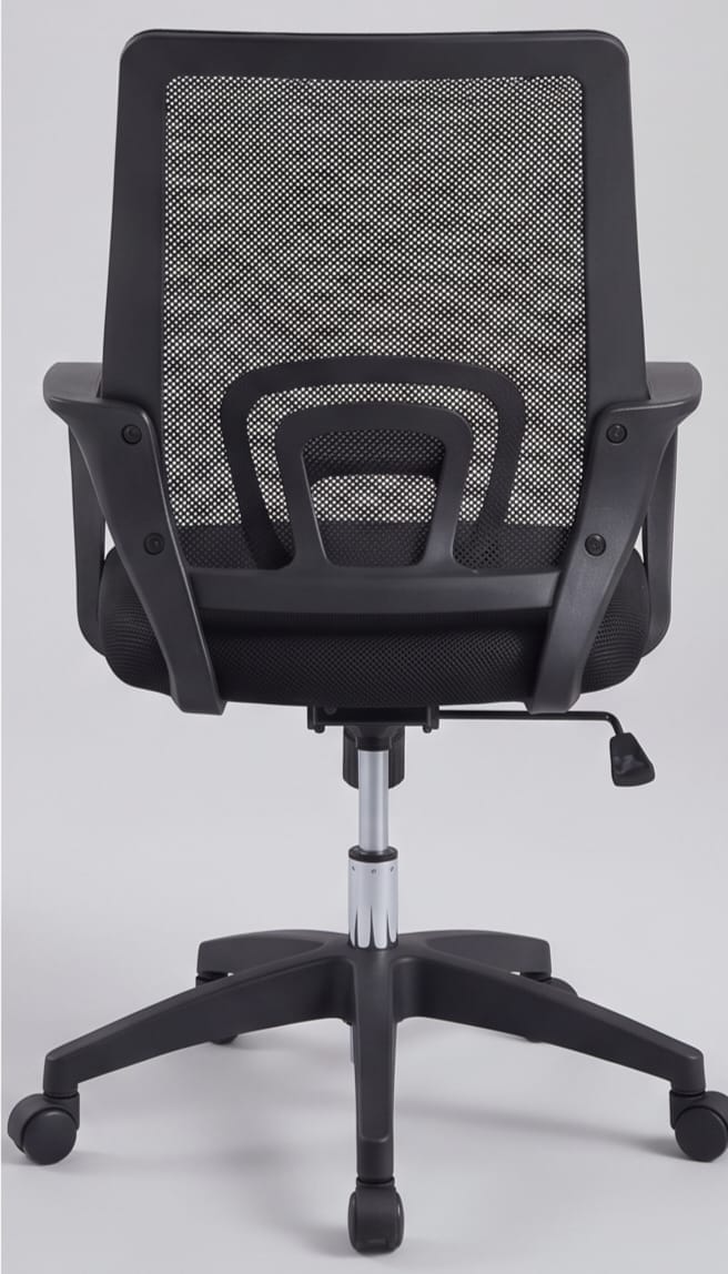 Ergonomic Black Mesh Office Chair with Fixed Armrests