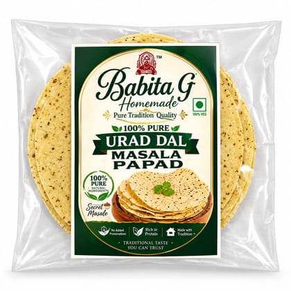 Babita G Homemade Urad Dal Papad