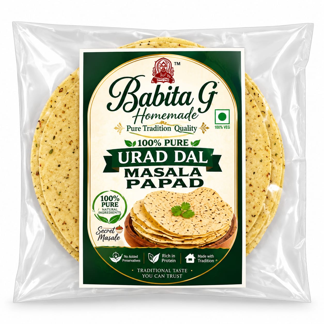Babita G Homemade Urad Dal Papad