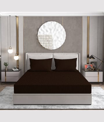Apala Microfibre Double Bedsheet ( Brown )