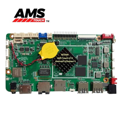 AMS TOUCH ANDROID 13/ DEBIAN 11 WITH Rockchip RK3568 upto 2.0Hz, RAM 4GB, STORAGE 32GB, SUPPORTS RTC, HARDWARE WATCH DOG, TIMING ON/ OFF, BLUETOOTH, WIFI