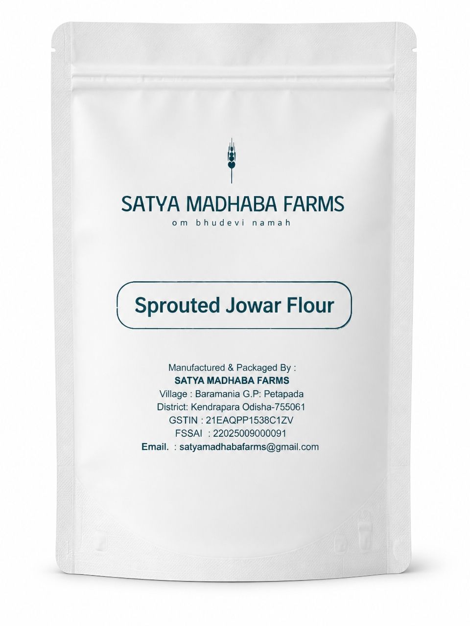 Satya Madhaba Farms Sprouted Jowar Flour 900g | Jowar Atta | Sorghum Flour Homemade , naturally sprouted, sun-dried & milled in small batches