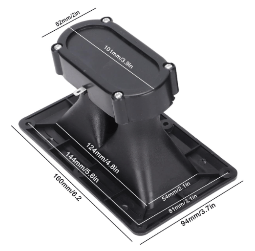 300W Horn Tweeter Speaker Pair – High Power Black Audio Tweeters for DJ, PA Systems, Car Audio & Home Theatre, Heavy Duty Sound System Speakers for Enhanced Audio Performance