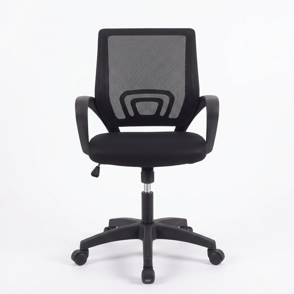 Ergonomic Mid-Back Mesh Office Chair with Adjustable Height, Black