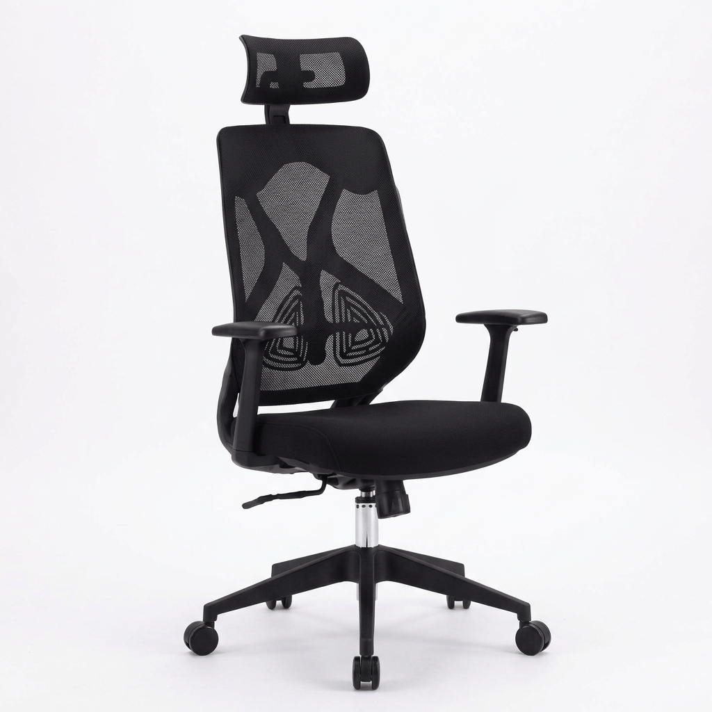 High-Back Ergonomic Mesh Office Chair with Headrest and Lumbar Support