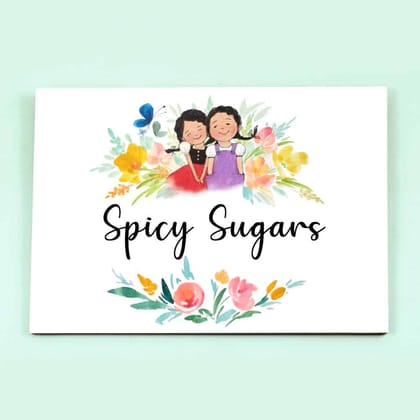 2 Girls - Handpainted Personalised Name Plate