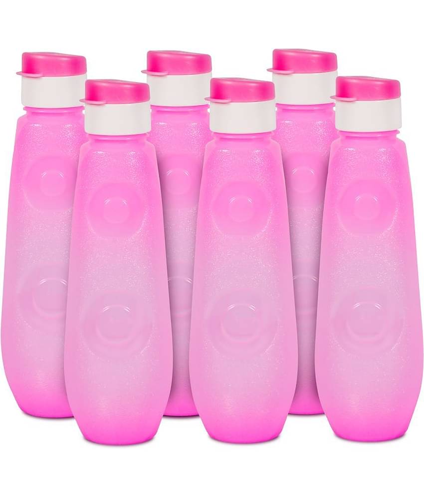 G-Pet Pink Pack Of 6 Bottles ml Polyproplene Fridge Bottle Set of 6