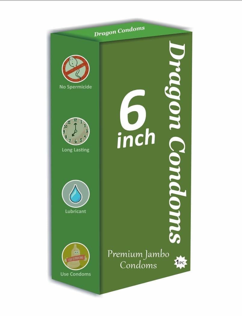 Dragons Cond-ome For Men 7-inch Big Size 1 Comfortable Fit for regular use, Ultra Soft, Long Last