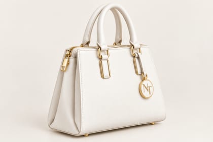 Nainsee Trivedi White Structured Handbag
