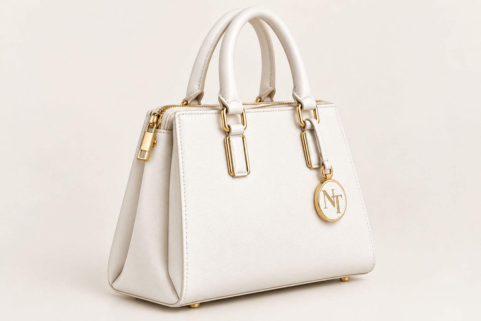 Nainsee Trivedi White Structured Handbag