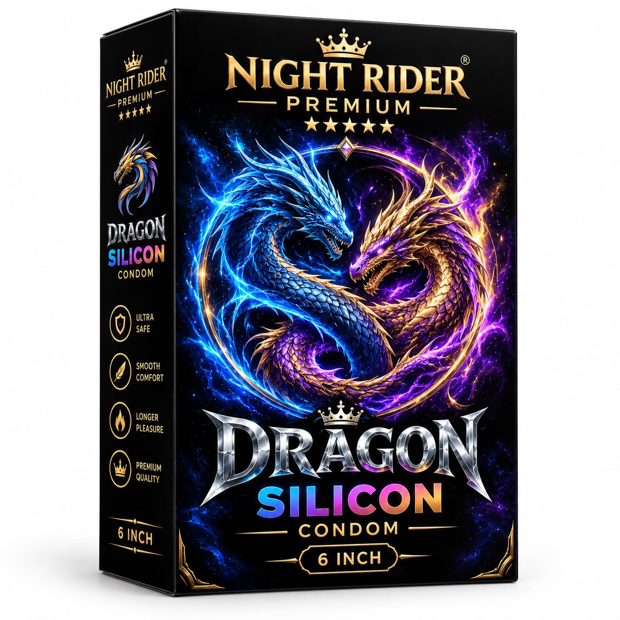 DRAGON EXTENDER Afrikans 9 Inc one piece Dreagon Slcone Condom