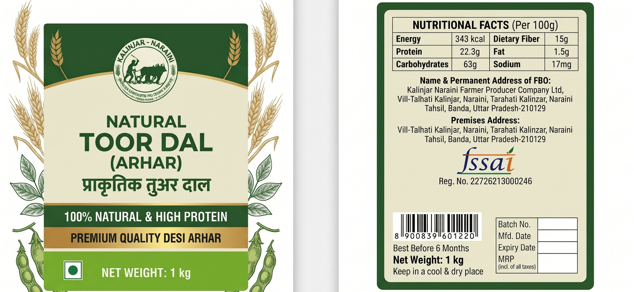 Premium Natural & Unpolished Desi Arhar Dal | Authentic Authentic Pigeon Pea | 100% Organic & Chemical-Free