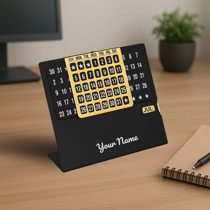 Personalized Lifetime Metal Desk Calendar by Giftana