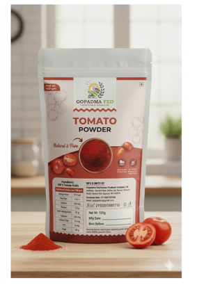  100% Natural and Pure Tomato Powder - 100 gm
