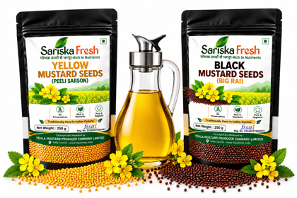  Yellow & Black Mustard Seeds Combo (2x250g)