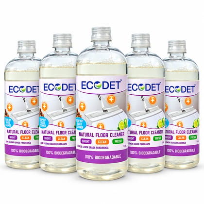 ECODET Natural Floor Cleaner - 1 litre - 5 Pcs Combo Pack (5 litres)