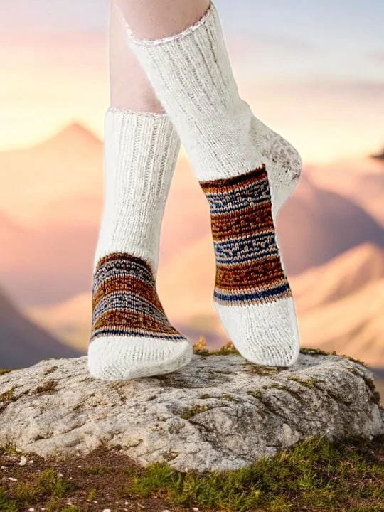 Authentic Angora Wool Socks – Hand-Knitted Warmth