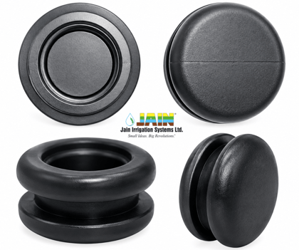 16mm Close Grommet – Black - Pack of 100 Pcs - Jain Irrigation 