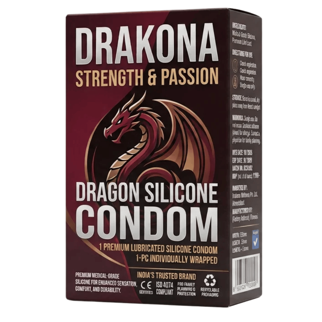 Dragon Textured Silicone Condom for Enhanced Sensation (1 Pack)