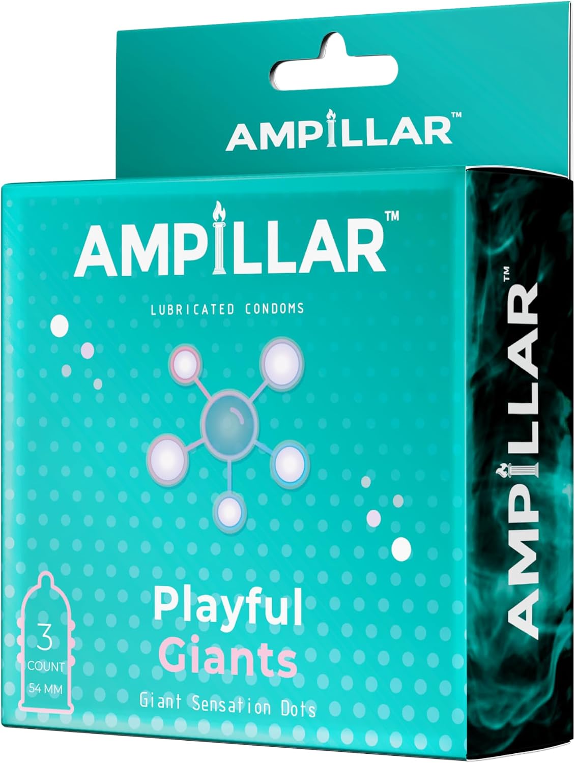Condoms Playful Giants - 3 Count | Feature a larger studded texture designed for added stimulation, with lubrication for comfort and glide