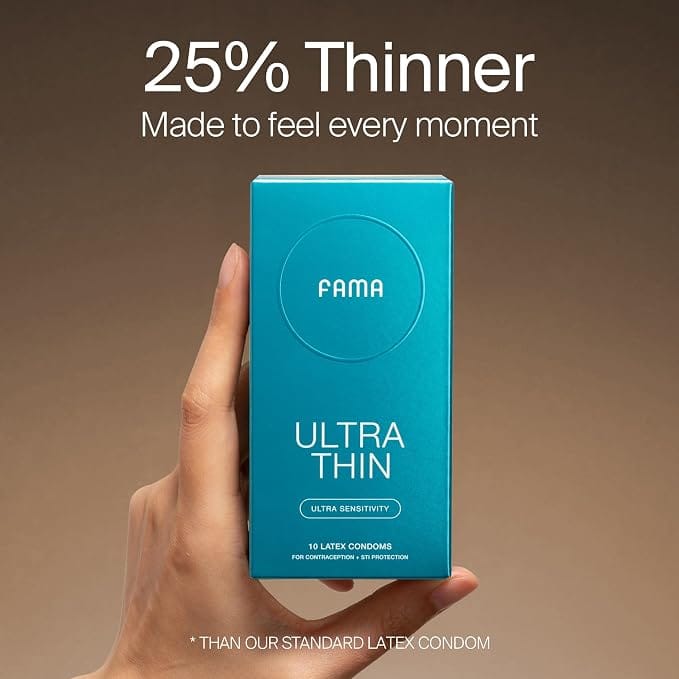 FAMA 0.04mm Ultra Thin Condoms pH-Balanced Silicone Lubricant
