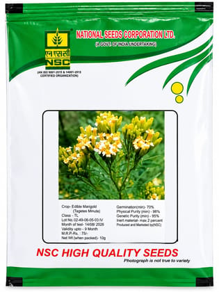 NSC Edible Marigold (Tagetes Minuta) TL Seeds – 10 GM Pack