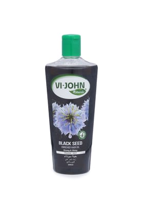 VI-JOHN NATURALE Black Seed Enriched Hair Oil | Strong & Shiny Hair with Vitamin A.E & F | Natural Hair Growth | for All Hair Types | Men and Women | 300ML