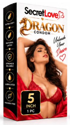 Original Vedhahi Dragon Condom - 5 Inch | AQuality | Single Unit 5DR12