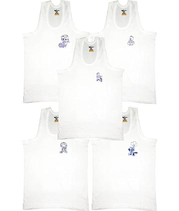 HAP Pack of 5 Boys Cotton Vest ( White )