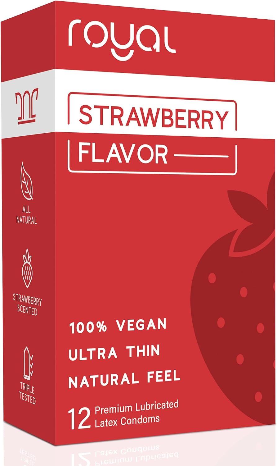 Extra Thin Wild Strawberry Flavoured Condoms for Men 