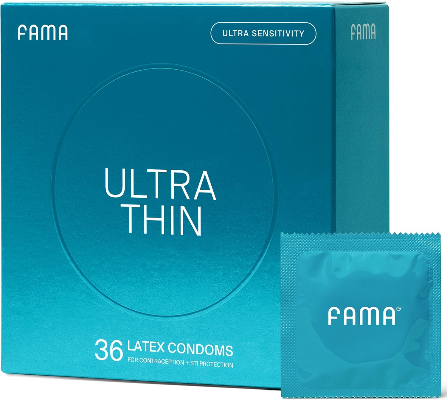 Ultra Thin Condoms pH-Balanced Silicone Lubricant 36 Count