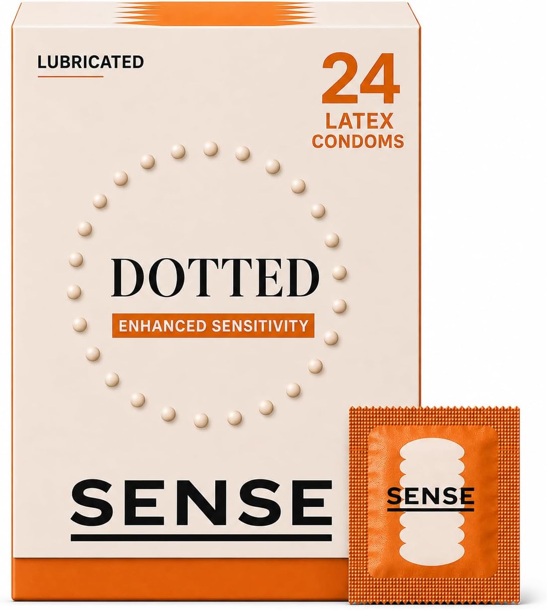  Dotted Latex Condoms for Comfort & Enhanced Sensitivity - Silky Smooth Dotted Condom for Her Pleasure 