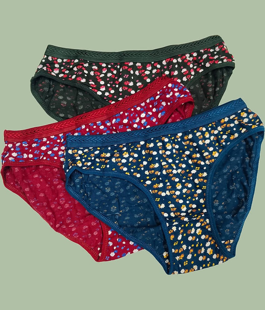 Ladyland Cotton Hipster ( Multicolor , Pack of 3 )