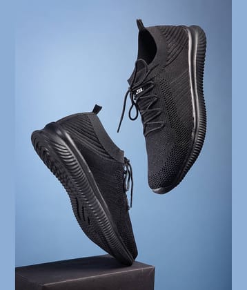 ASIAN EASYWALK-08 Black Men's Sports Running Shoes