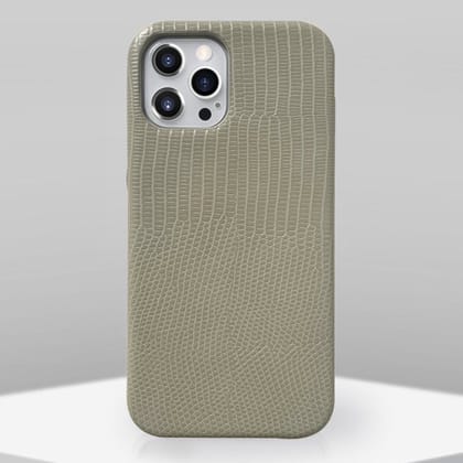 Olive Alligator Leather Luxury Case-iPhone 12 Pro Max