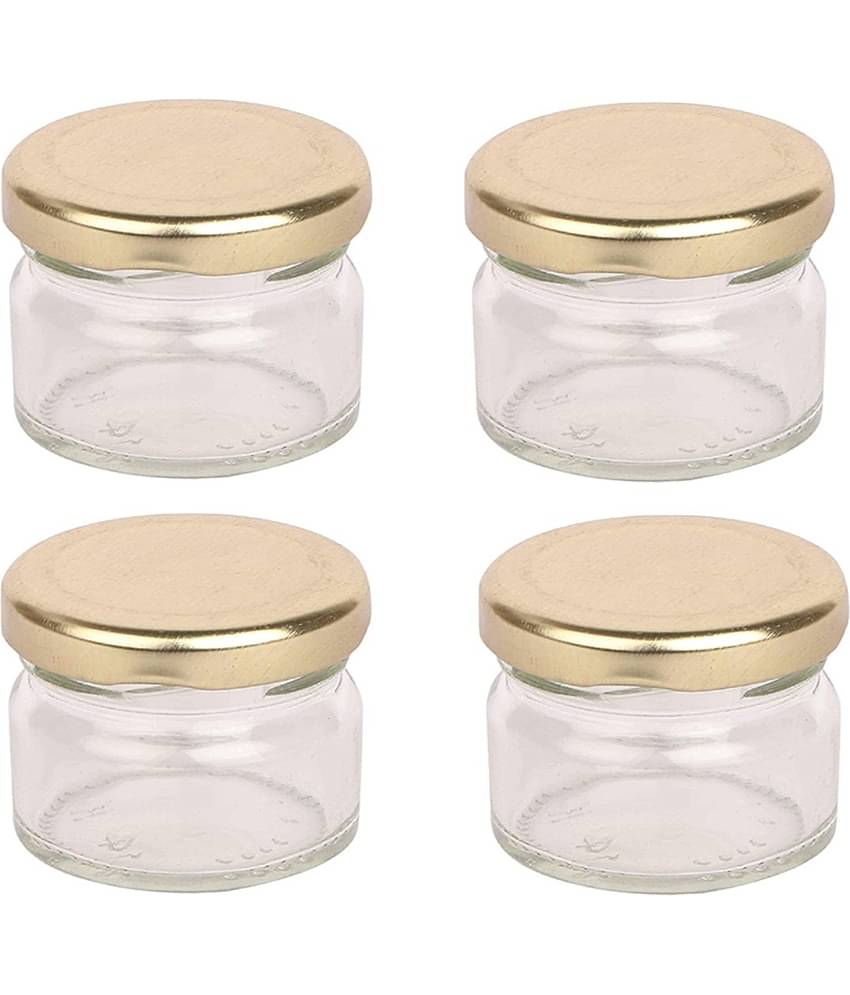 Somil - Storage Container Glass Transparent Spice Container ( Set of 4 )