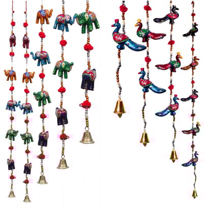 DreamKraft Paper Mache Door Hangings(96 cm, Multicolor)-Set of 4