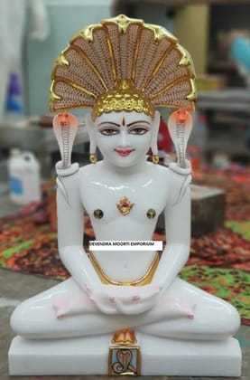 Marble Parshwanath Swami Statue, Home Marble Parshwanath Swami Statue, Home