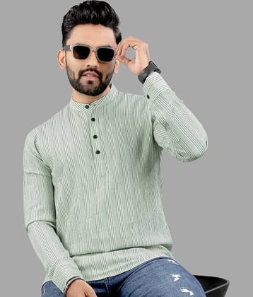 Nofilter Green Cotton Blend Men's Shirt Style Kurta ( Pack of 1 )