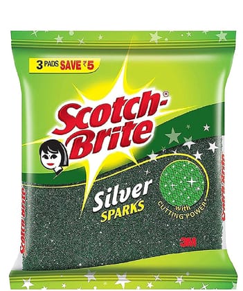 Scotch brite Silver Sparks Scrub Pad, 1 pc