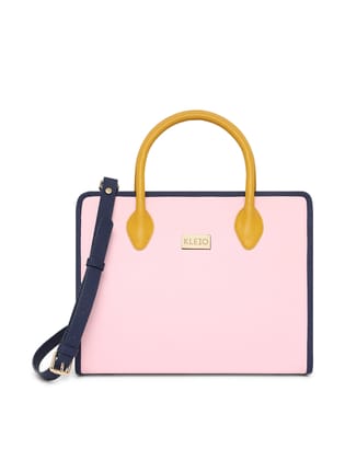 Multiple Pocket Vegan Handbag (M)-Pink