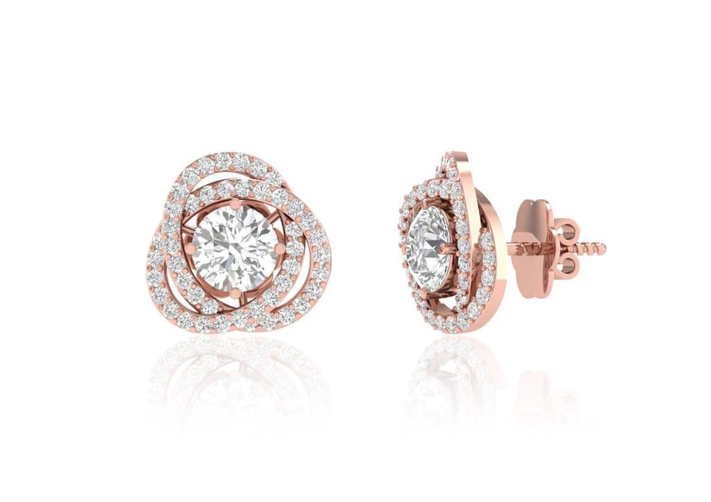 Twisted Together Solitaire Studs