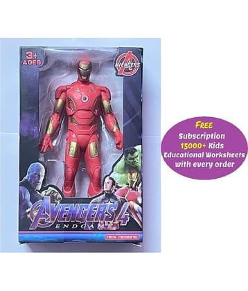 Kidsaholic Avengers  8" Inches  Action Figure Toys  Super Action Hero Series (Random Character) (Free subscription of kids Educational worksheets)
