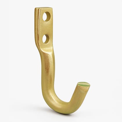 J Hooks for Hanging Heavy Items � 4 Inch Heavy Duty Brass Coated Iron Hooks � Big Size Wall & Ceiling Hooks for Hanging Heavy Bags, Plants & Decor � Metal J Hook � Upto 100 kg Load Capacity