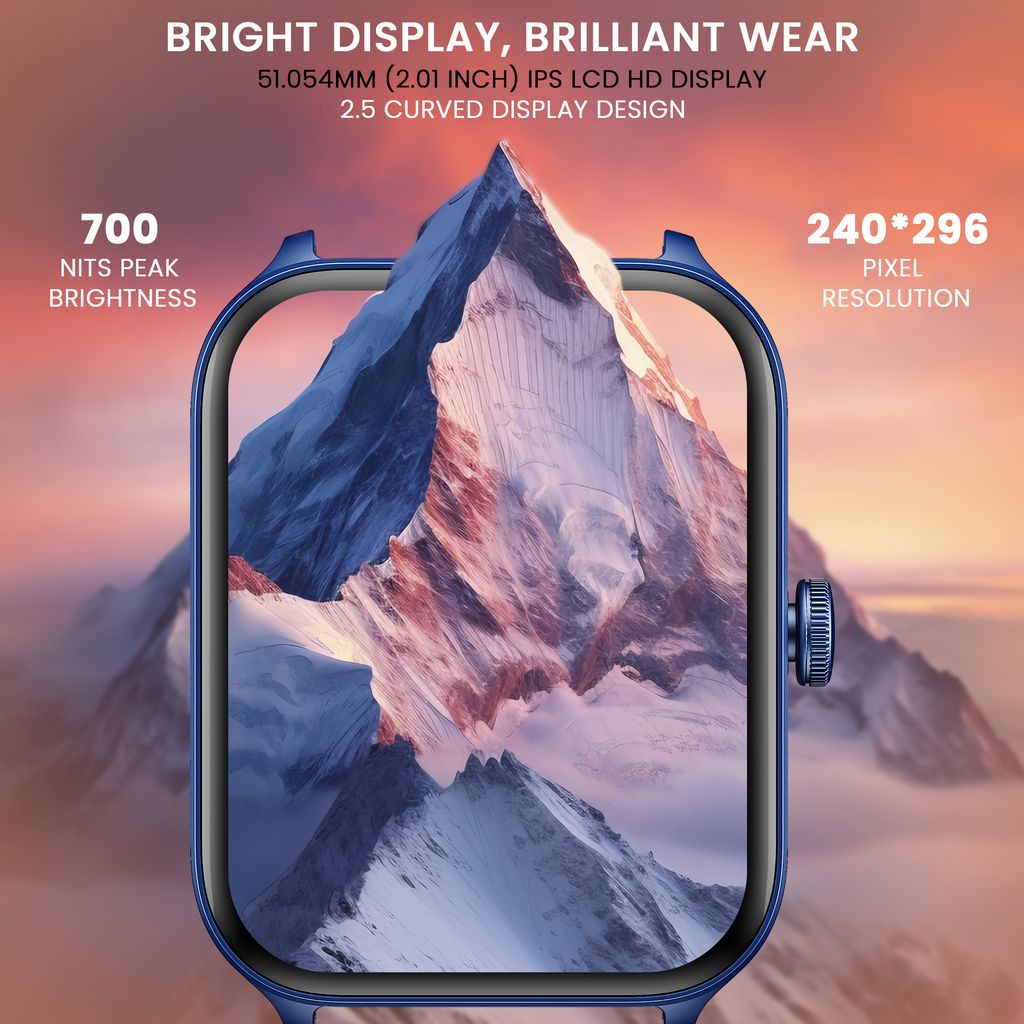 CELLECOR E5 Connect 2.01" IPS HD Display | 700 NITS | BT-Calling | AOD | IP67 | BT v5.4| Smartwatch
