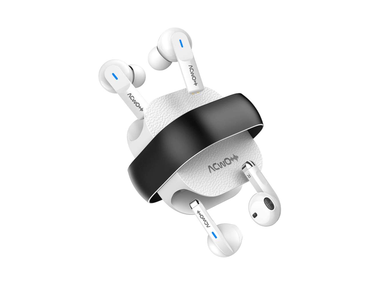 ACwO DwOTS Fire Earbuds with 52Hrs Battery, ENC, 13mm Bass Drivers, Dual Pairing, Gaming Mode & Wireless Charging Support. - Black