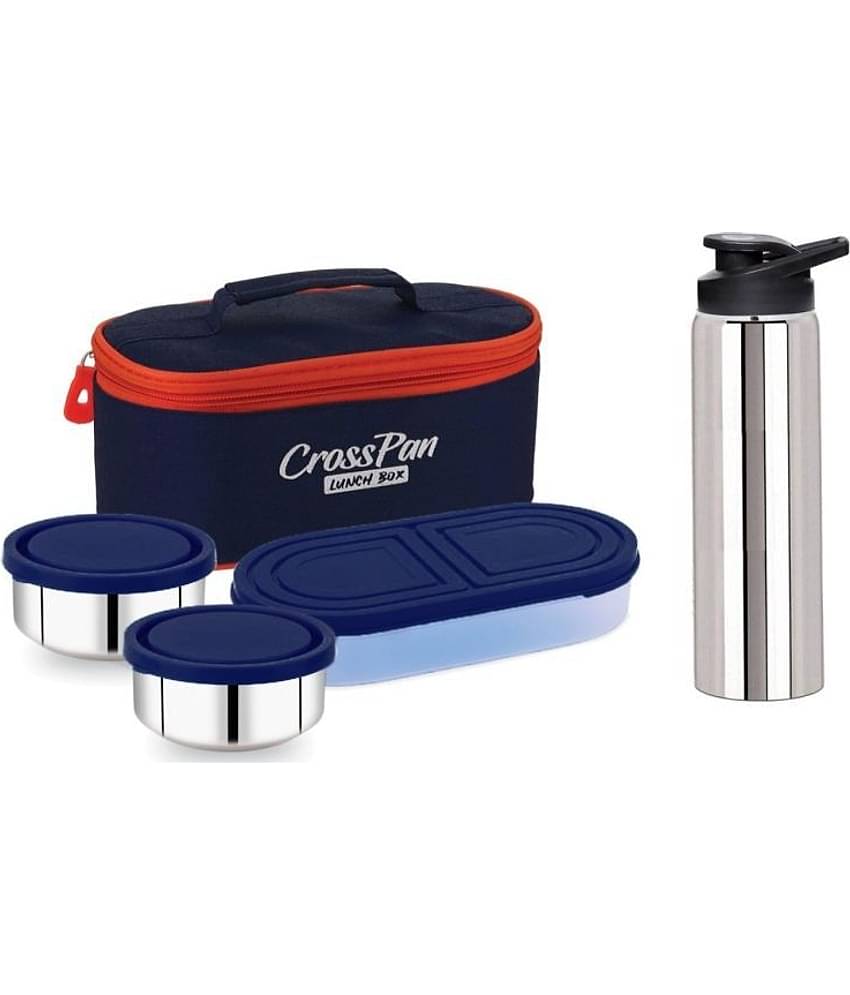 CrossPan LUNCH BOX/TIFFIN BOX Stainless Steel Lunch Box 3 - Container ( Pack of 1 )