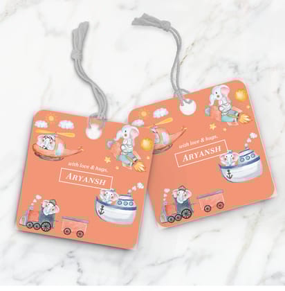 Captain Ellie Gift Tag (kids)-Orange