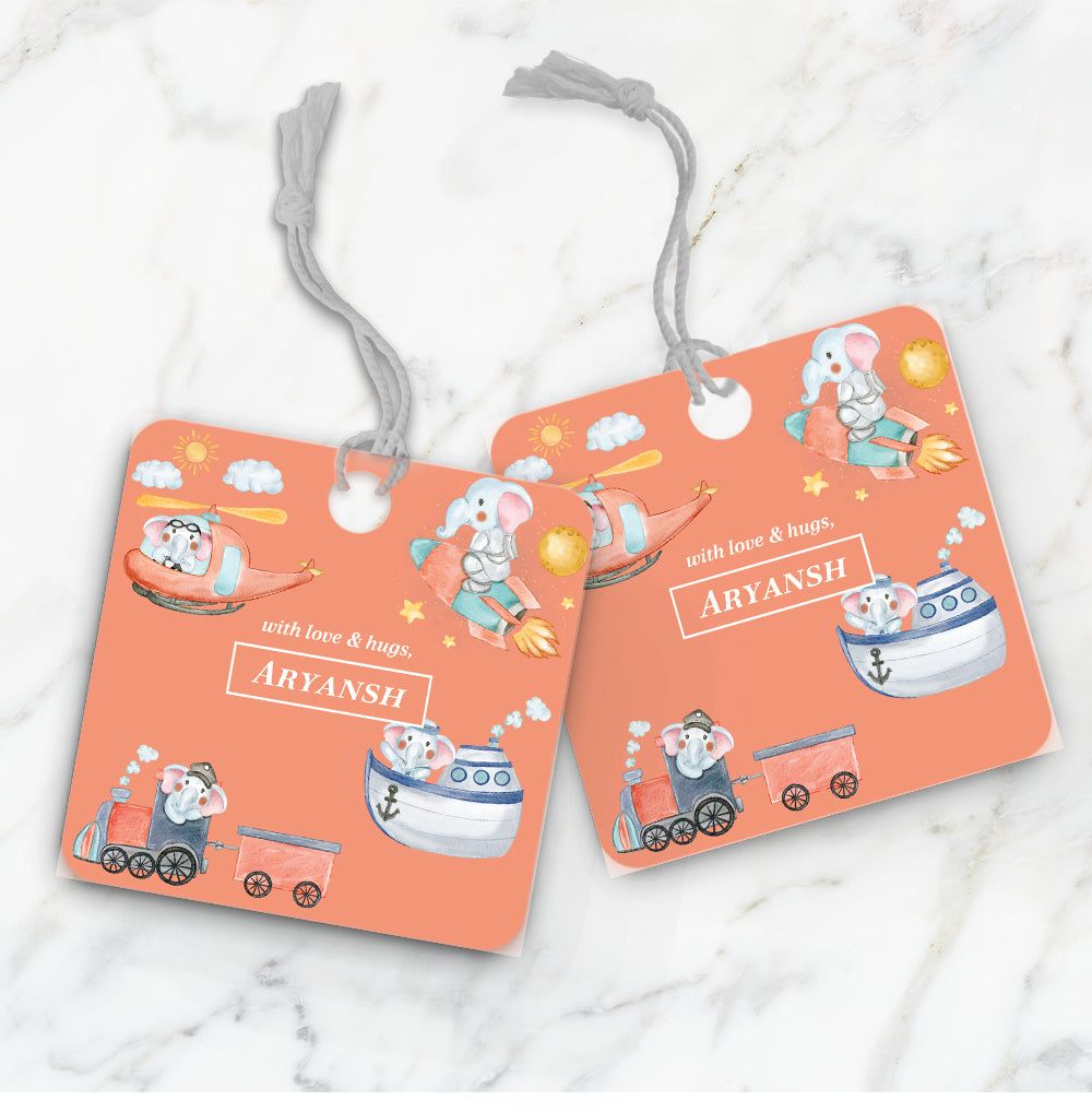 Captain Ellie Gift Tag (kids)-Orange